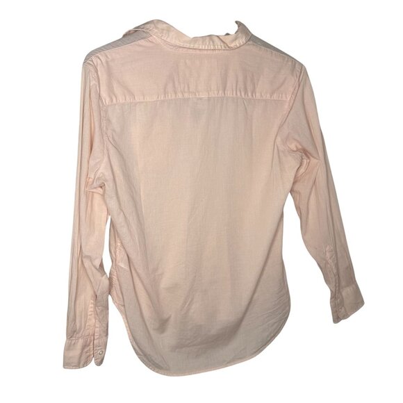 Frank & Eileen Womens Woven Button-Up Shirt S Peach100% Organic Cotton NWT Top - Picture 2 of 7